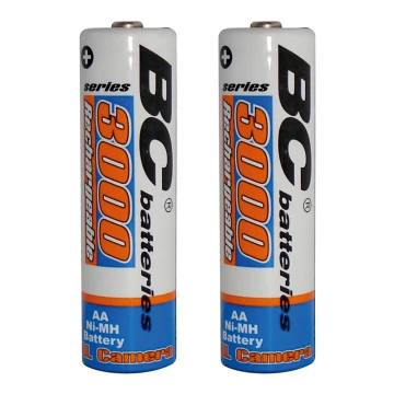 2 db tölthető elem NiMH AA 3000 mAh 1,2V