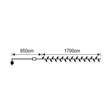 31561 - Kültéri karácsonyi lánc LED/5,4W/230V 17,9m