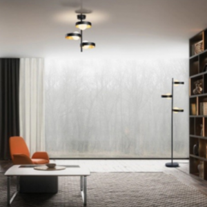 Fekete lámpatest, egy modern lakás tervezési eleme