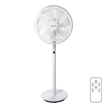 Aigostar - Állóventilátor 45W/230V fehér + távirányítás