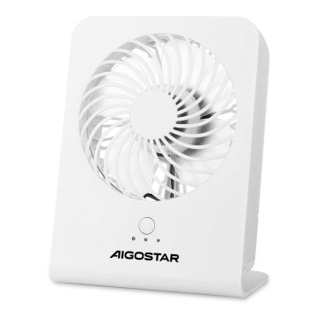 Aigostar - Asztali ventilátor 5W/5V fehér