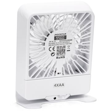 Aigostar - Asztali ventilátor 5W/5V fehér