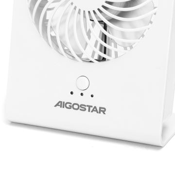 Aigostar - Asztali ventilátor 5W/5V fehér