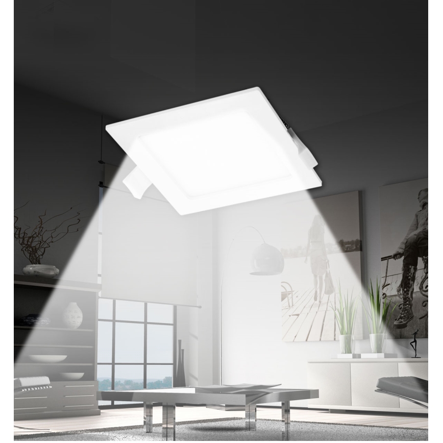 Aigostar - LED Beépíthető lámpa LED/18W/230V 22x22 cm 4000K fehér