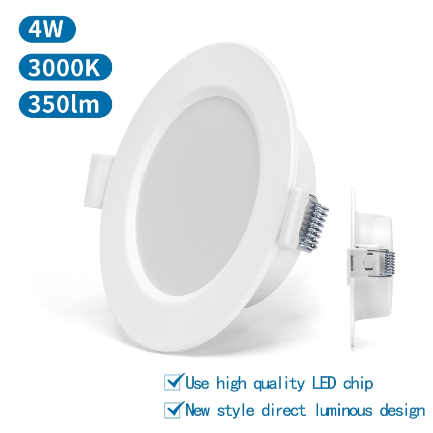 Aigostar - LED Beépíthető lámpa LED/4W/230V 3000K átm. 9,8 cm fehér