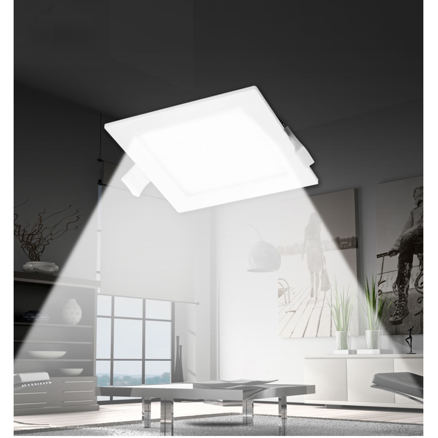 Aigostar - LED Beépíthető lámpa LED/9W/230V 11,5x11,5 cm 3000K fehér
