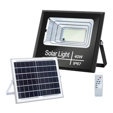Aigostar - LED Dimmelhető napelemes reflektor LED/40W/3,2V IP67 + távirányító