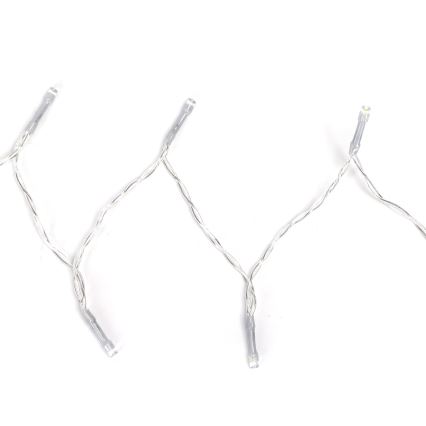 Aigostar - LED Karácsonyi kültéri lánc 100xLED/8 funkció/3xAA 10,3m IP44 hideg fehér