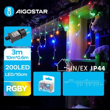 Aigostar - LED kültéri karácsonyi fényfüzér 200xLED/8 funkció 13x0,6m IP44 többszínű