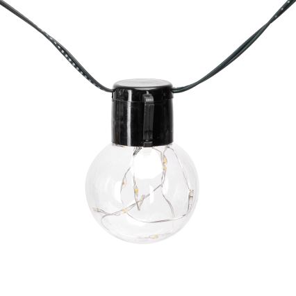 Aigostar - LED napelemes karácsonyi fényfüzér 10xLED/8 funkció 6,5m IP65 500 mAh színes