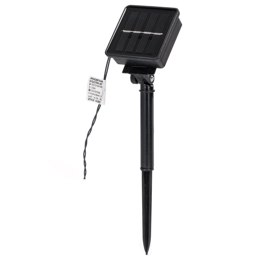 Aigostar - LED napelemes karácsonyi fényfüzér 50xLED/8 funkció 800 mAh 12m IP65 színes