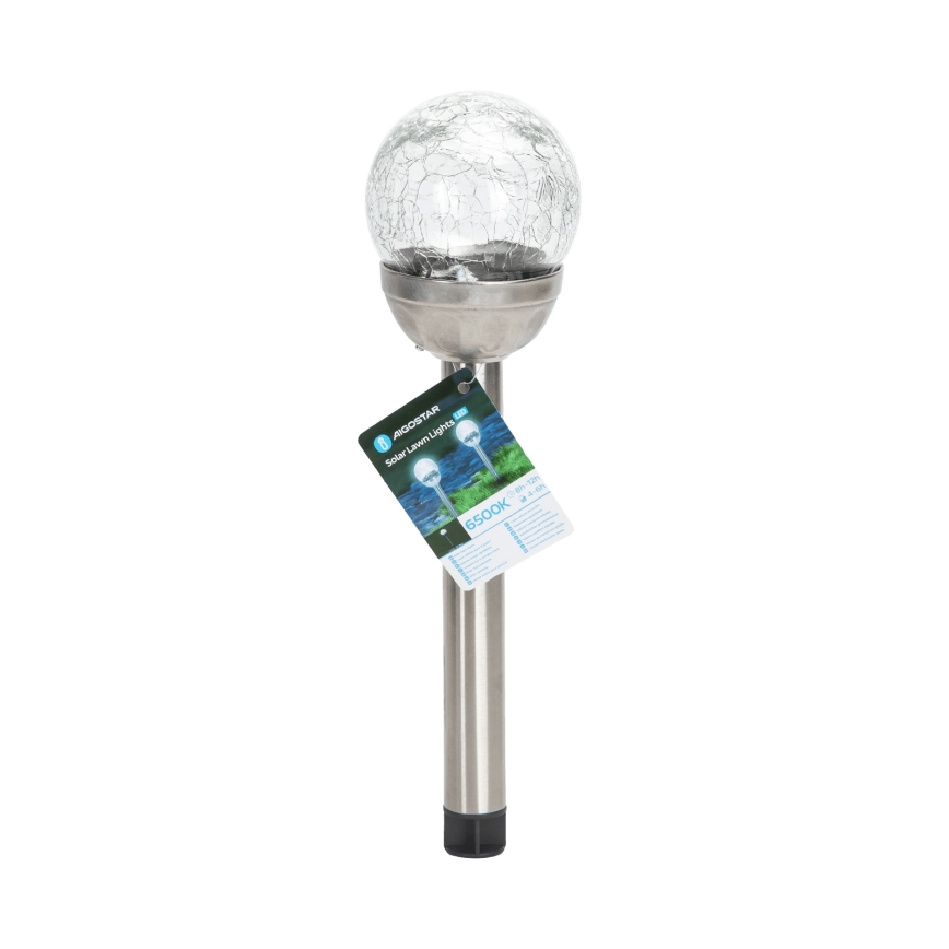 Aigostar - LED Napelemes lámpa LED/0,006W/1,2V 37,8cm króm 6500K IP44