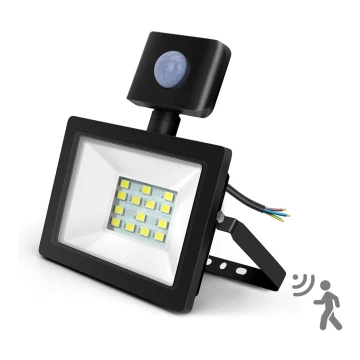 Aigostar - LED Reflektor érzékelővel LED/10W/230V 6400K IP65 fekete