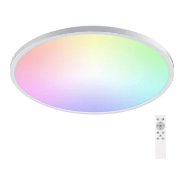 Aigostar - LED RGB Szabályozható fürdőszobai mennyezeti lámpa LED/24W/230V 3000-6500K átm. 42 cm IP44 + távirányítás