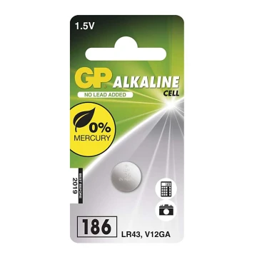 Alkáli gombelem LR43 GP ALKALINE 1,5V/70 mAh