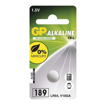 Alkáli gombelem LR54 GP ALKALINE 1,5V/44 mAh