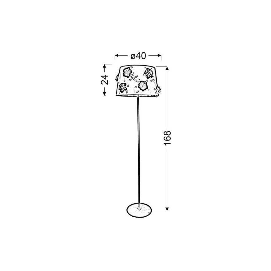 Állólámpa ROSA 3xE14/40W/230V fehér