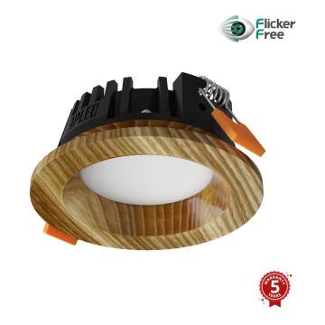 APLED - LED Beépíthető lámpa RONDO WOODLINE LED/3W/230V 3000K átm. 9 cm kőris tömör fa