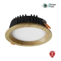 APLED - LED Beépíthető lámpa RONDO WOODLINE LED/6W/230V 3000K átm. 15 cm fenyő tömör fa
