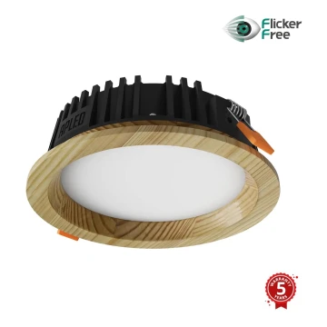 APLED - LED Beépíthető lámpa RONDO WOODLINE LED/6W/230V 4000K átm. 15 cm fenyő tömör fa