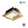 APLED - LED Beépíthető lámpa SQUARE WOODLINE LED/3W/230V 3000K 9x9 cm fenyő tömör fa