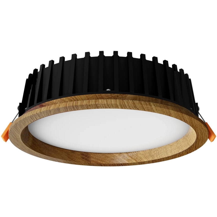 APLED - LED Beépíthető lámpa RONDO WOODLINE LED/12W/230V 3000K átm. 20 cm tölgy tömör fa