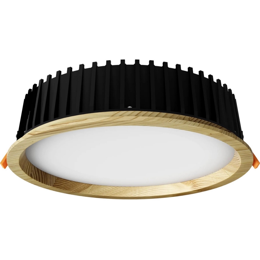 APLED - LED Beépíthető lámpa RONDO WOODLINE LED/18W/230V 3000K átm. 26 cm fenyő tömör fa
