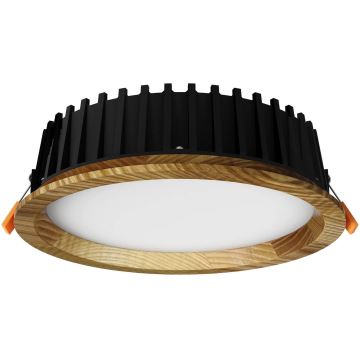 APLED - LED Beépíthető lámpa RONDO WOODLINE LED/6W/230V 3000K átm. 15 cm kőris tömör fa
