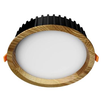 APLED - LED Beépíthető lámpa RONDO WOODLINE LED/6W/230V 3000K átm. 15 cm kőris tömör fa