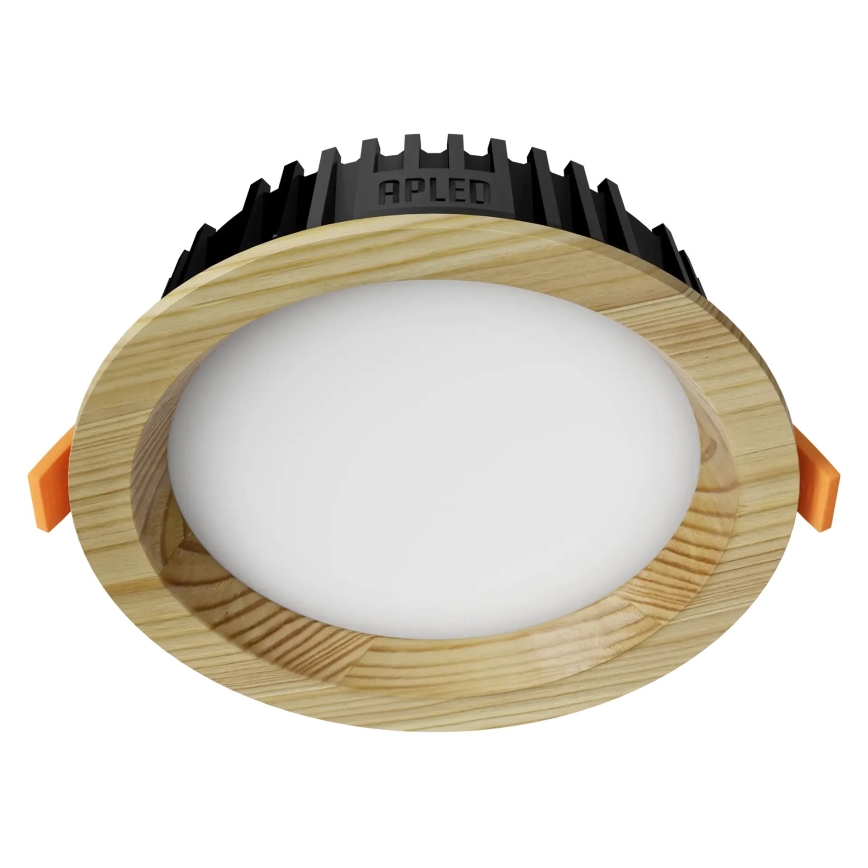 APLED - LED Beépíthető lámpa RONDO WOODLINE LED/6W/230V 4000K átm. 15 cm fenyő tömör fa