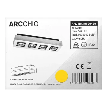 Arcchio - LED Spotlámpa VINCE 4xGU10/10W/230V