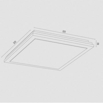 Argon 7146 - Mennyezeti lámpa CASERTA 2xE27/15W/230V 32x32 cm