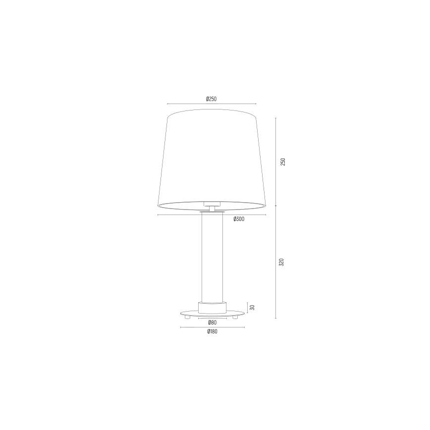 Argon 8540 - Asztali lámpa HAMPTON 1xE27/15W/230V fehér