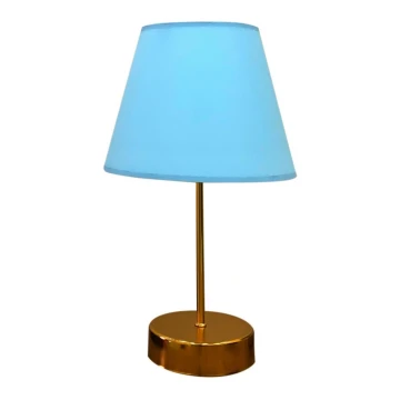Asztali lámpa 1xE27/60W/230V kék/réz