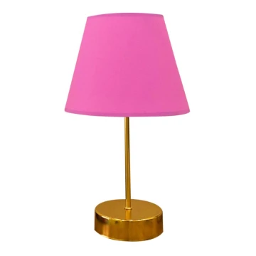 Asztali lámpa 1xE27/60W/230V rózsaszín/réz