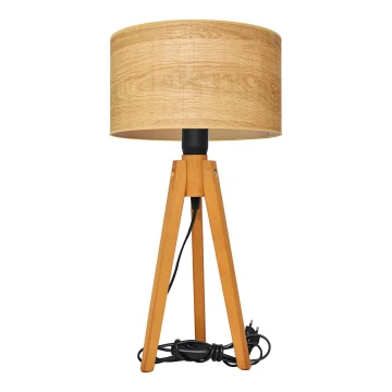 Asztali lámpa ALBA 1xE27/60W/230V barna/tölgy