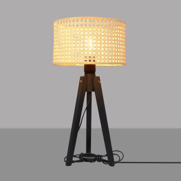 Asztali lámpa ALBA 1xE27/60W/230V rattan/fenyő