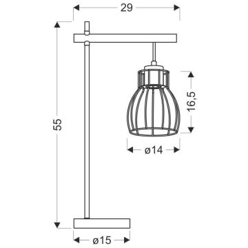 Asztali lámpa BERNITA 1xE27/60W/230V