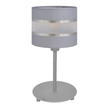 Asztali lámpa HELEN 1xE27/60W/230V szürke/ezüst
