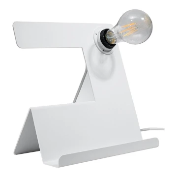 Asztali lámpa INCLINE 1xE27/60W/230V fehér