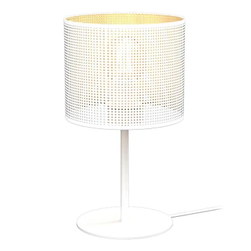 Asztali lámpa LOFT SHADE 1xE27/60W/230V á. 18 cm fehér/arany