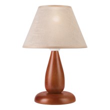 Asztali lámpa PERA 1xE27/60W/230V barna/bükkfa