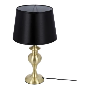 Asztali lámpa PRIMA GOLD 1xE27/60W/230V fekete/arany