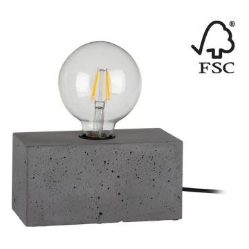 Asztali lámpa STRONG DOUBLE 1xE27/25W/230V beton - FSC minősítéssel