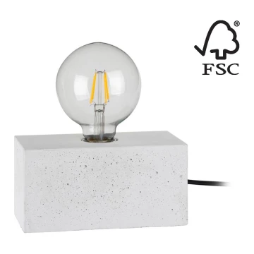 Asztali lámpa STRONG DOUBLE 1xE27/25W/230V  beton - FSC minősítéssel