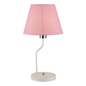 Asztali lámpa YORK 1xE14/60W/230V rózsaszín/fehér