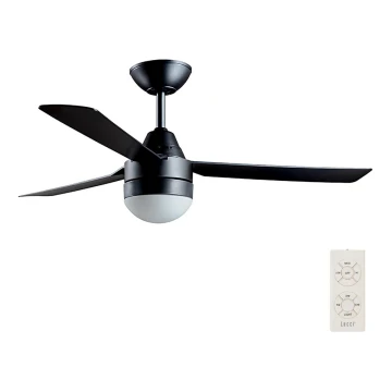 BAYSIDE 531018 - Mennyezeti ventilátor MEGARA 2xE14/15W/230V fekete + távirányítás