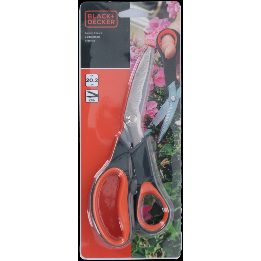 BLACK+DECKER - Kertészeti olló virágokhoz 202 mm