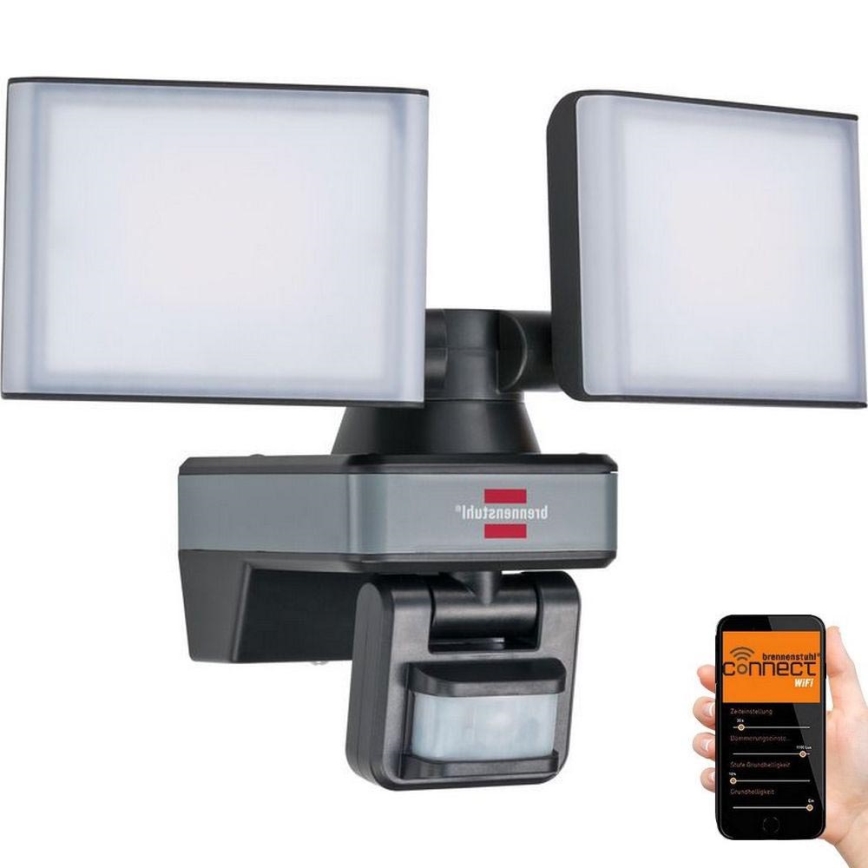 Brennenstuhl - LED Dimmelhető reflektor érzékelővel DUO LED/29,2W/230V 3000-6500K IP54 Wi-Fi