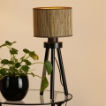 Brilagi - Asztali lámpa BOSTON ROLLER 1xE27/15W/230V barna szalma/arany